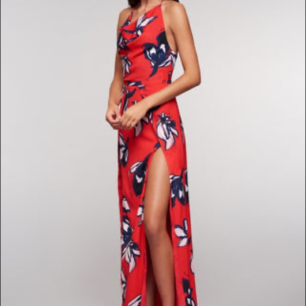 Stylestalker Harley Floral Red Maxi Dress S